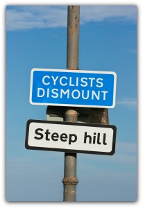 cyclists dismount