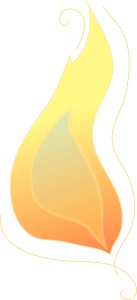 The Flame in Yellow and Orange